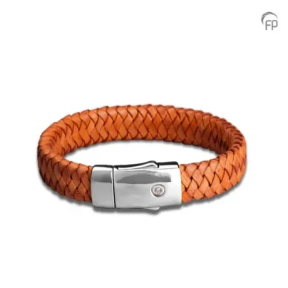 Embrace armband gevlochten leder