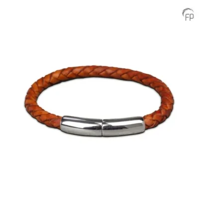 Embrace armband gevlochten leder