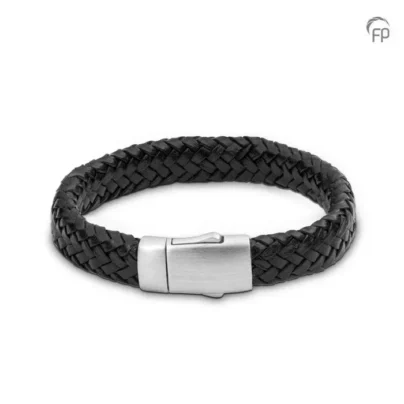 Embrace armband gevlochten leder