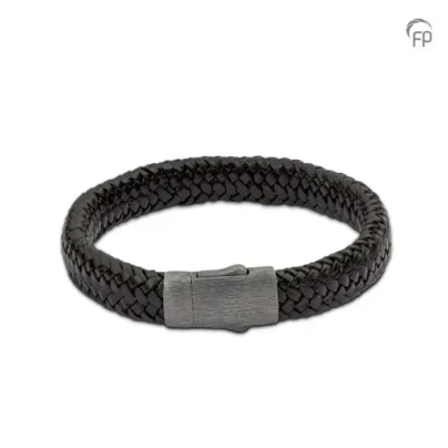 Embrace armband gevlochten leder