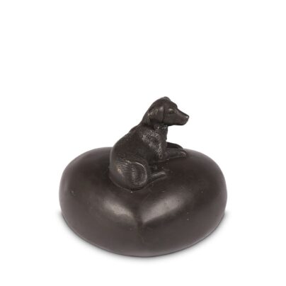 Hond op kussen (brons)